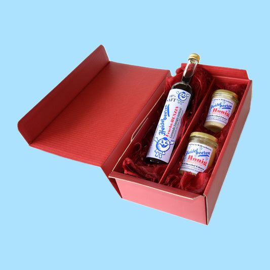 Geschenkbox (Saft, 2x Honig)